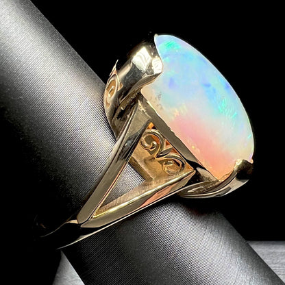 Burton's Men's Mexican Fire Opal Ring