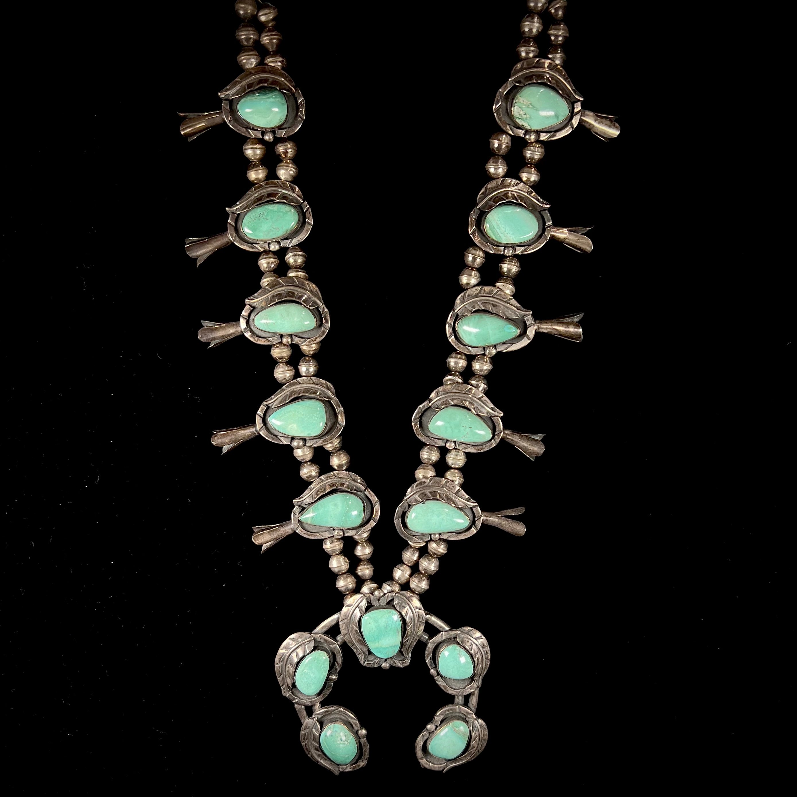 Turquoise Beads from Mexico - Sonoran Green Turquoise