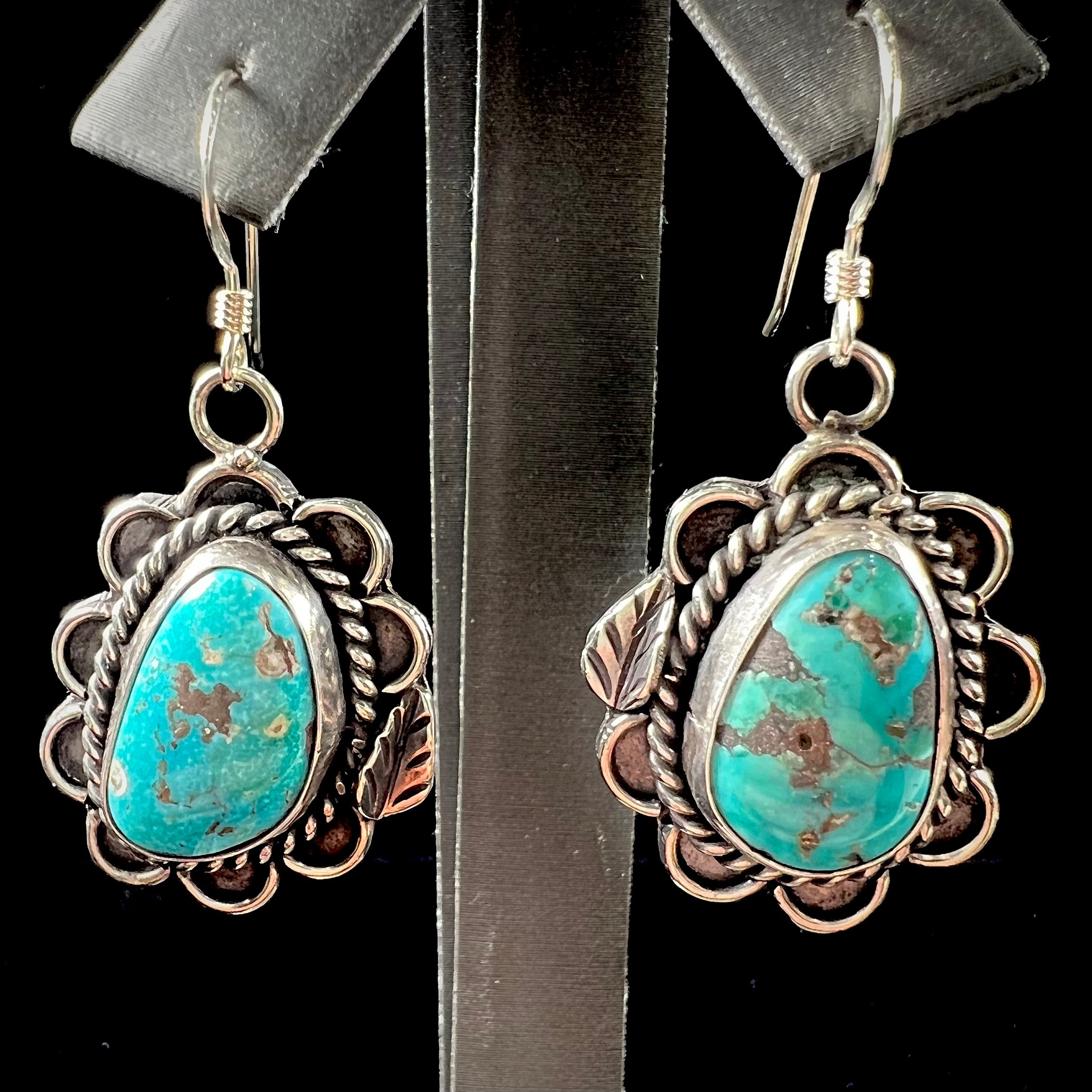 Estate store Navajo Sterling Turquoise Earrings