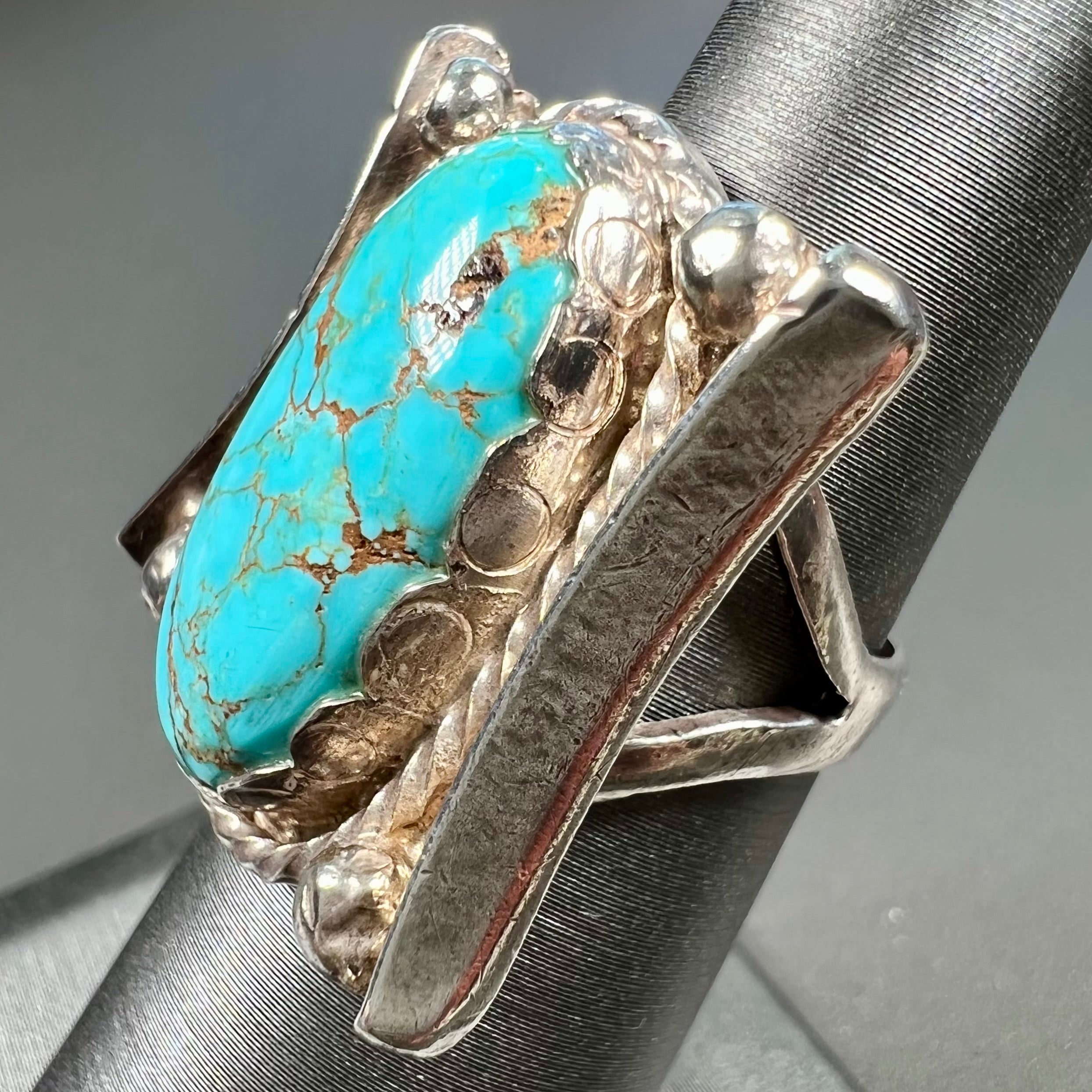 Chunky Mexican Silver cheapest Turquoise Ring