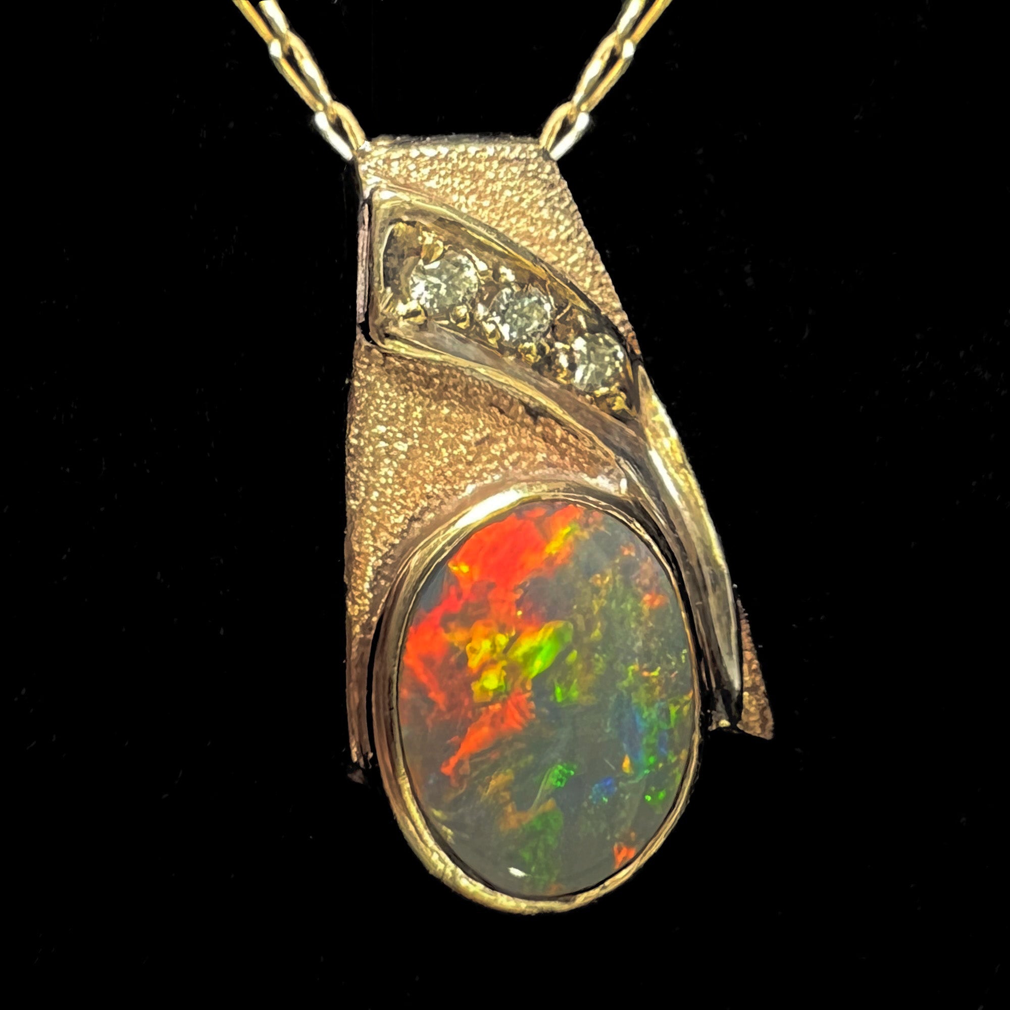 Shop Black Opal Pendant | Black Opal Jewellery - Black Star Opal