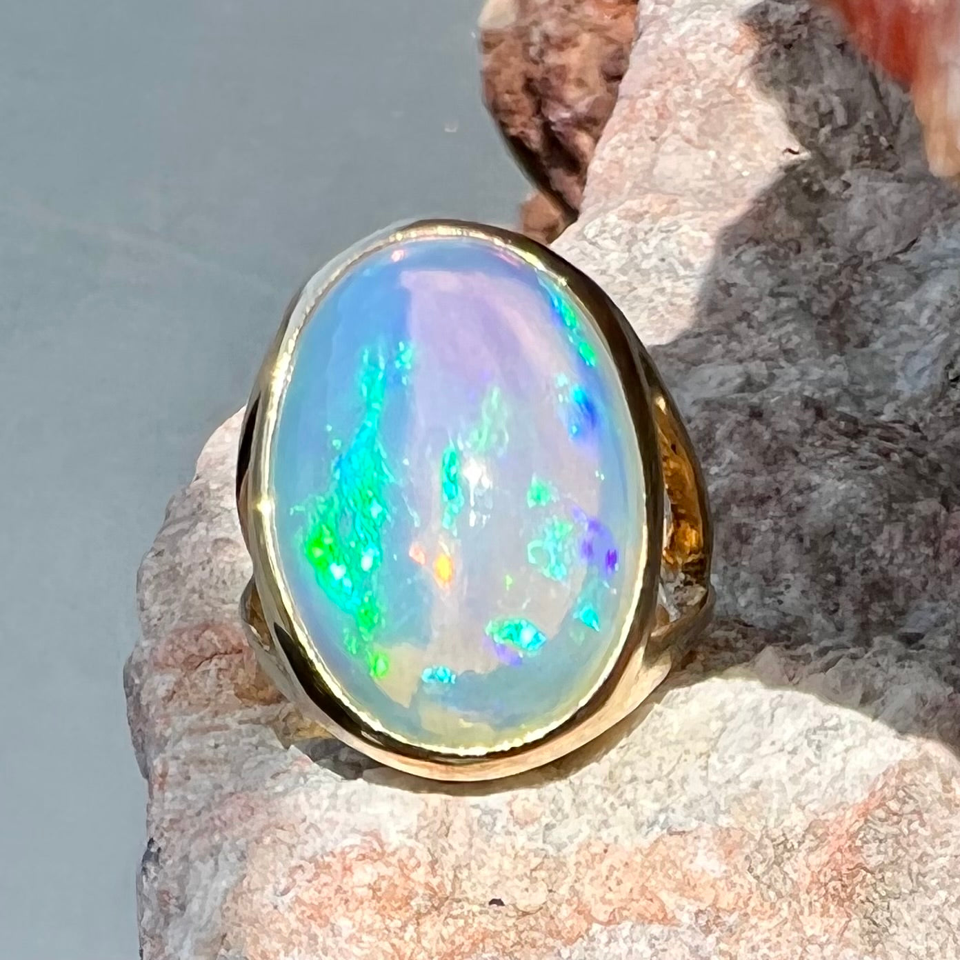 Queen Kimbaly | 16.83ct Magdalena Jelly Opal Solitaire Ring