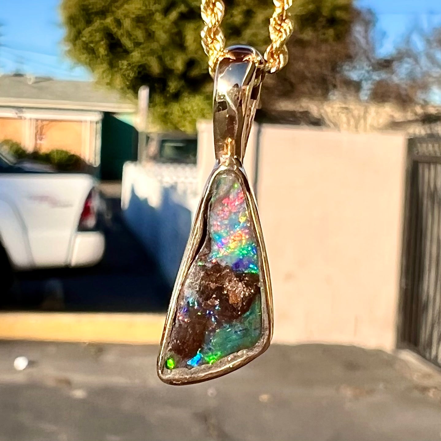 Boulder opal pendants sales for sale