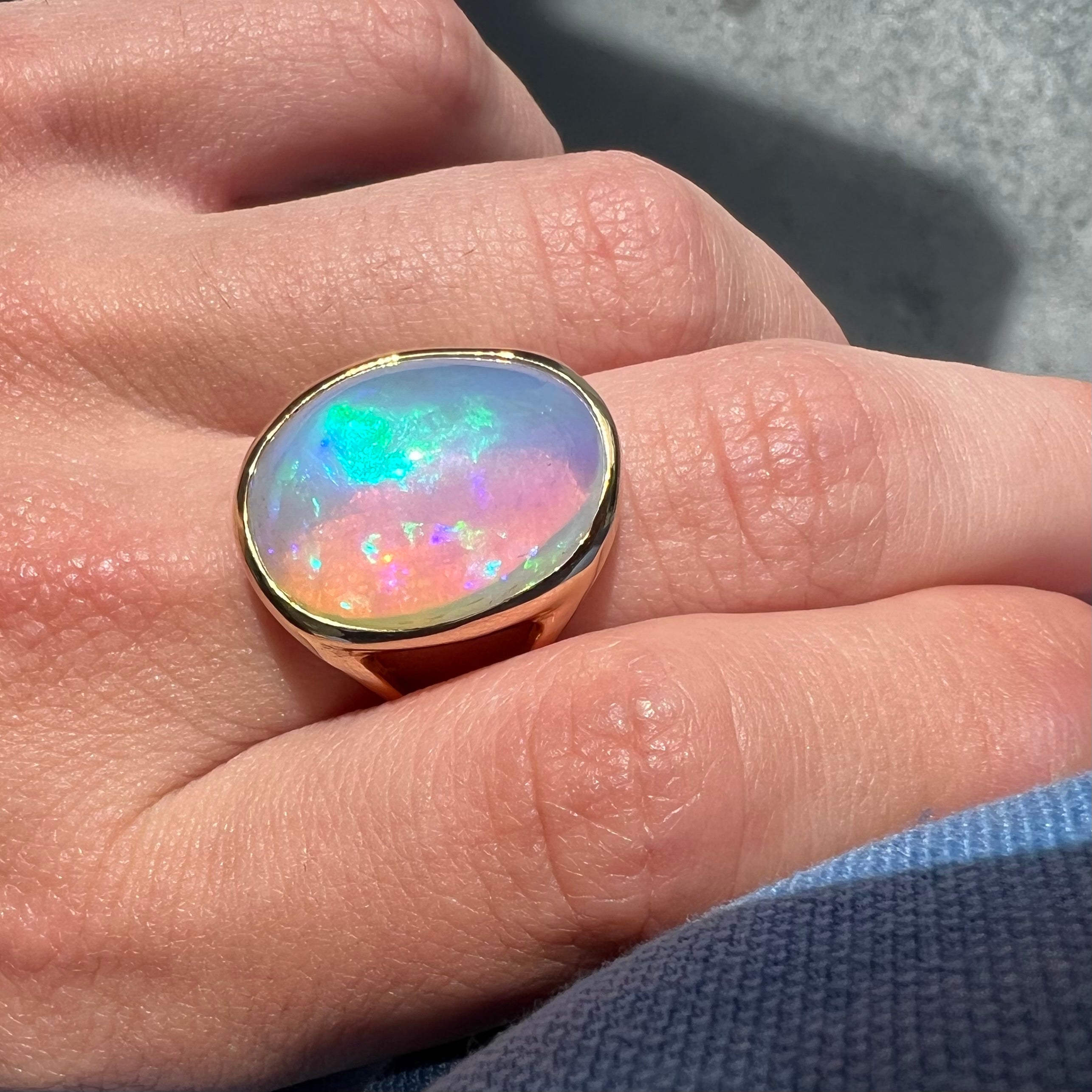 Jelly opal store ring