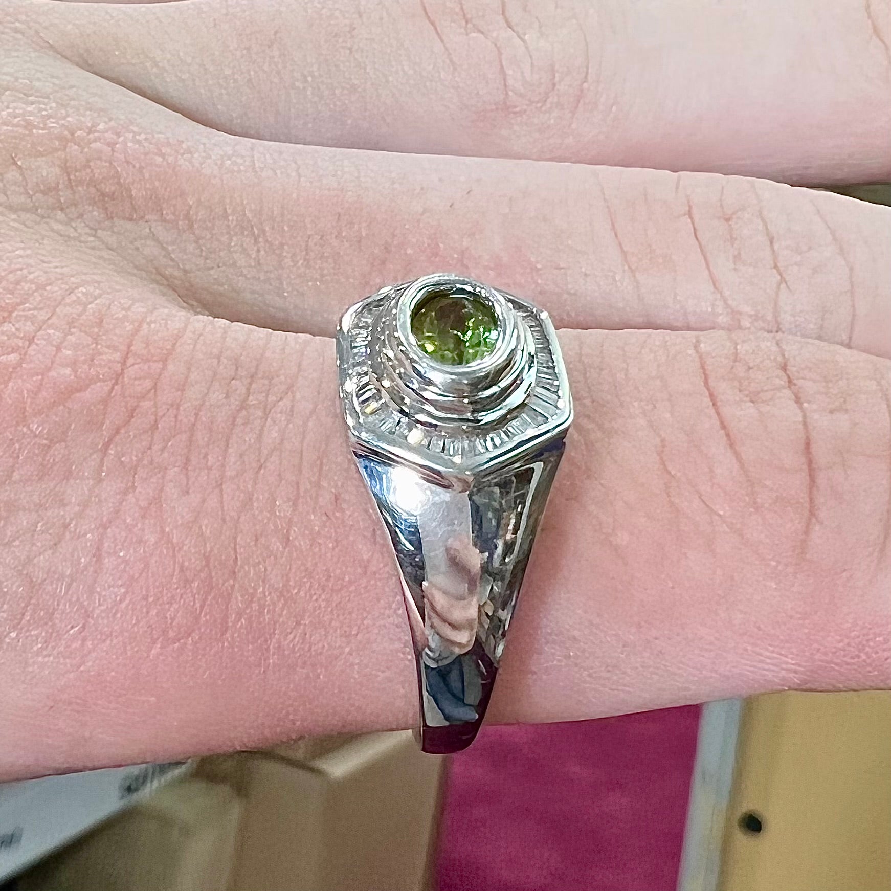 Buy Men's Oval-cut Peridot Gemstone Simple Ring in White Rose Yellow Black  Gold Silver, Mens Peridot Rings August Birthstone Peridot Men Jewelry  Online in India - Etsy