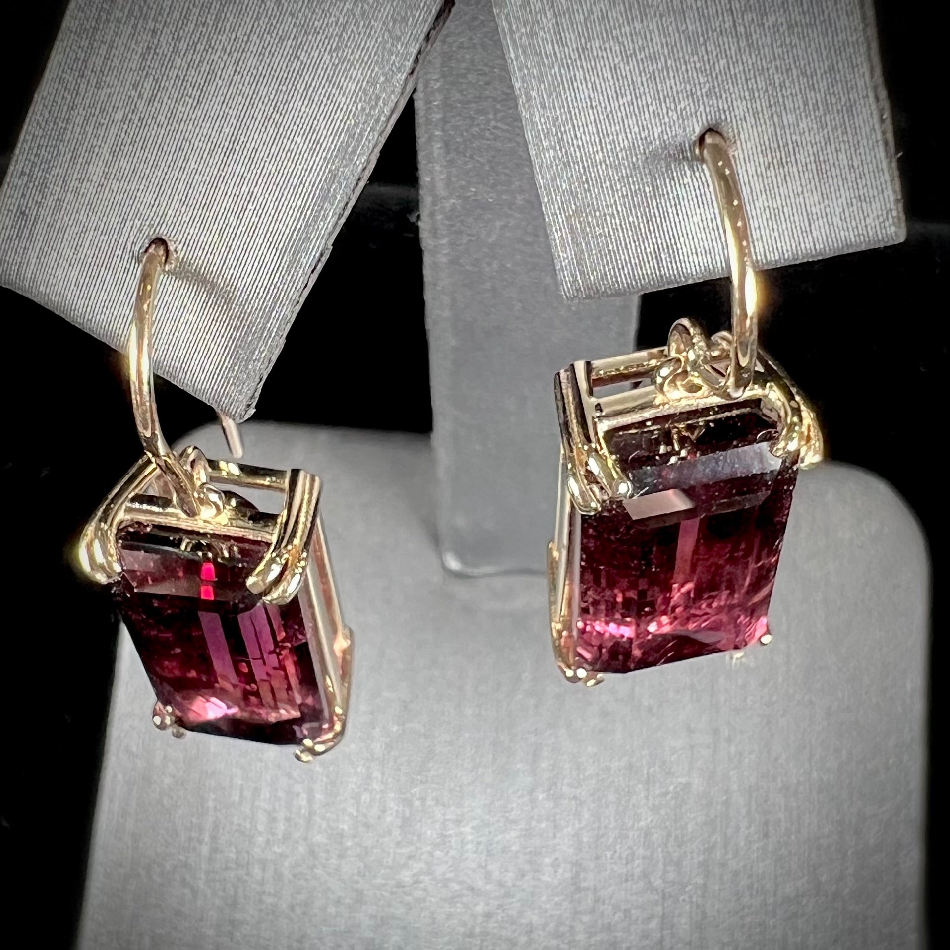 Yellow gold deals tourmaline earrings