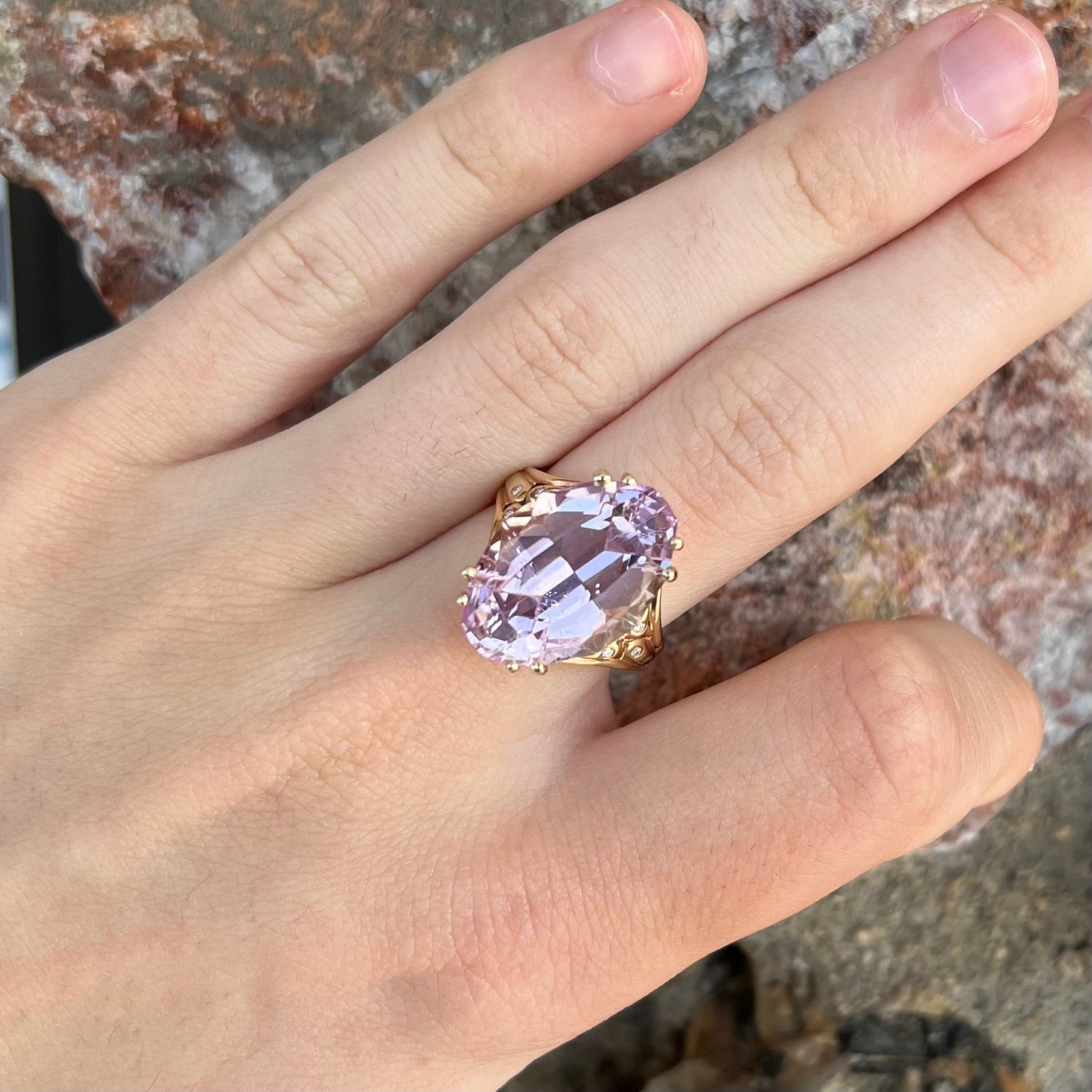 Pink clearance kunzite ring