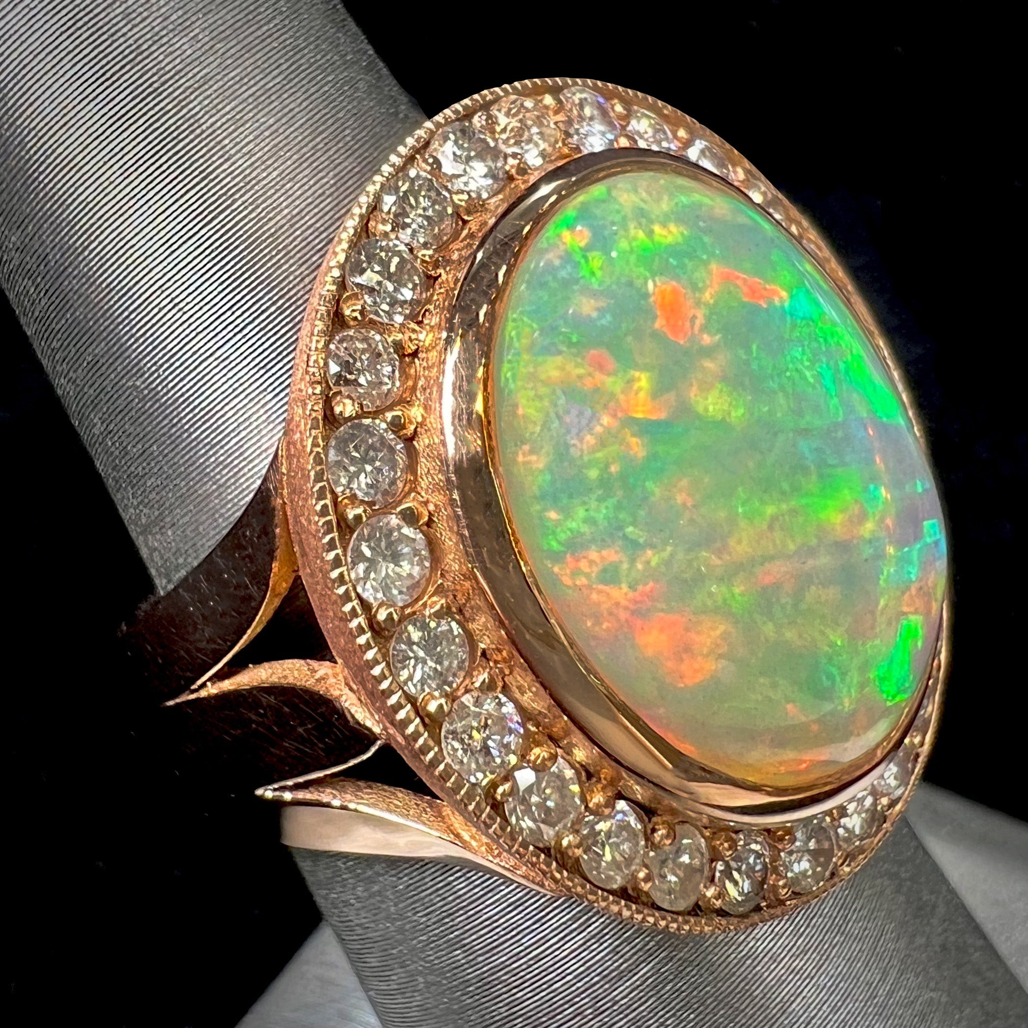 Opal, fire opal ring, online reflection of the soul, opal wedding ring, opal women's ring, natural stone, brings luck and prosperity