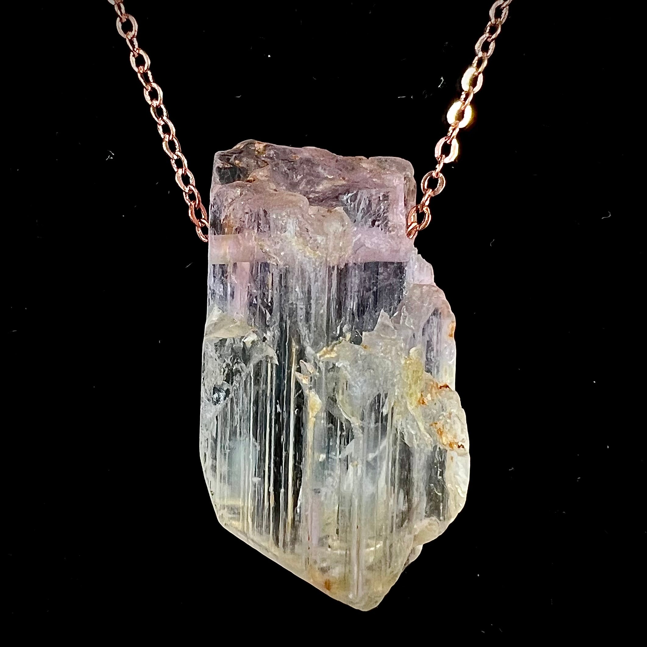 Kunzite on sale crystal necklace