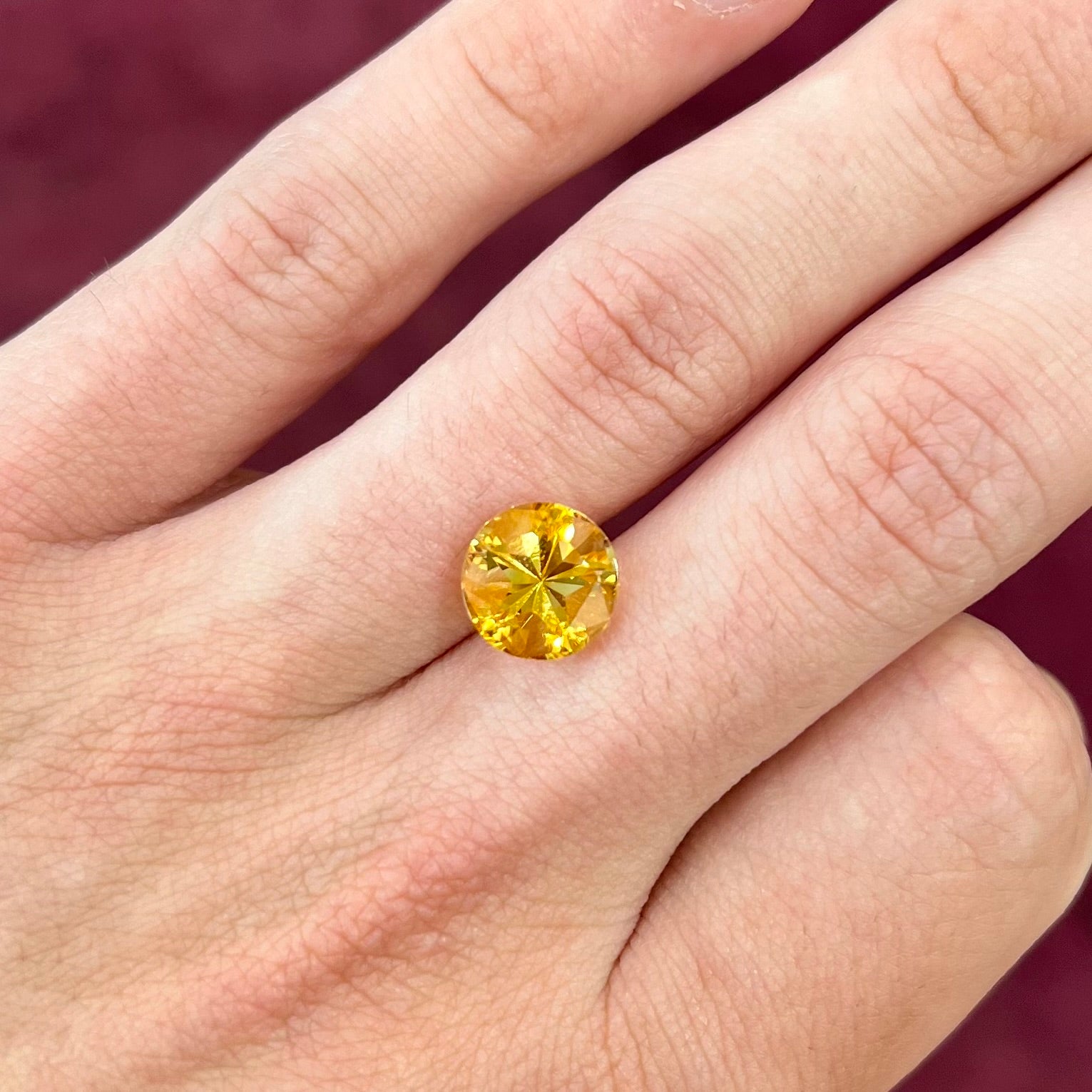 Round cut citrine cheapest loose stone 5.45 ct Golden yellow quartz loose gemstone for solitaire ring Faceted citrine gemstone