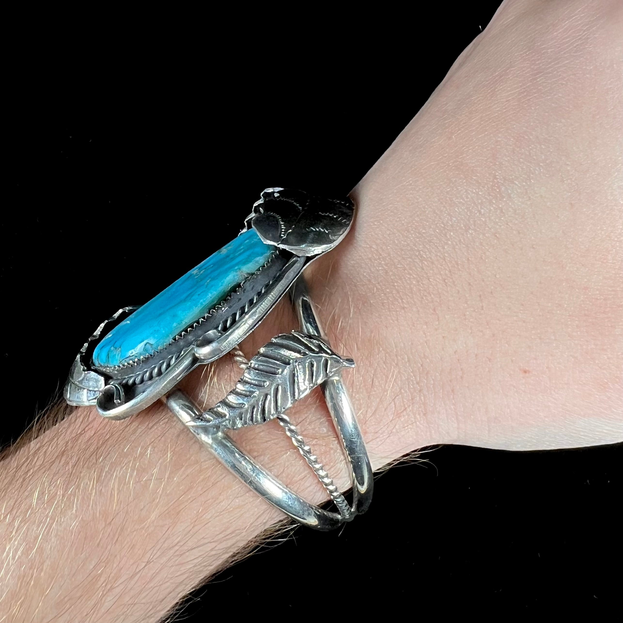 Sleeping Beauty Turquoise Cuff Bracelet, c.1970's | Burton's