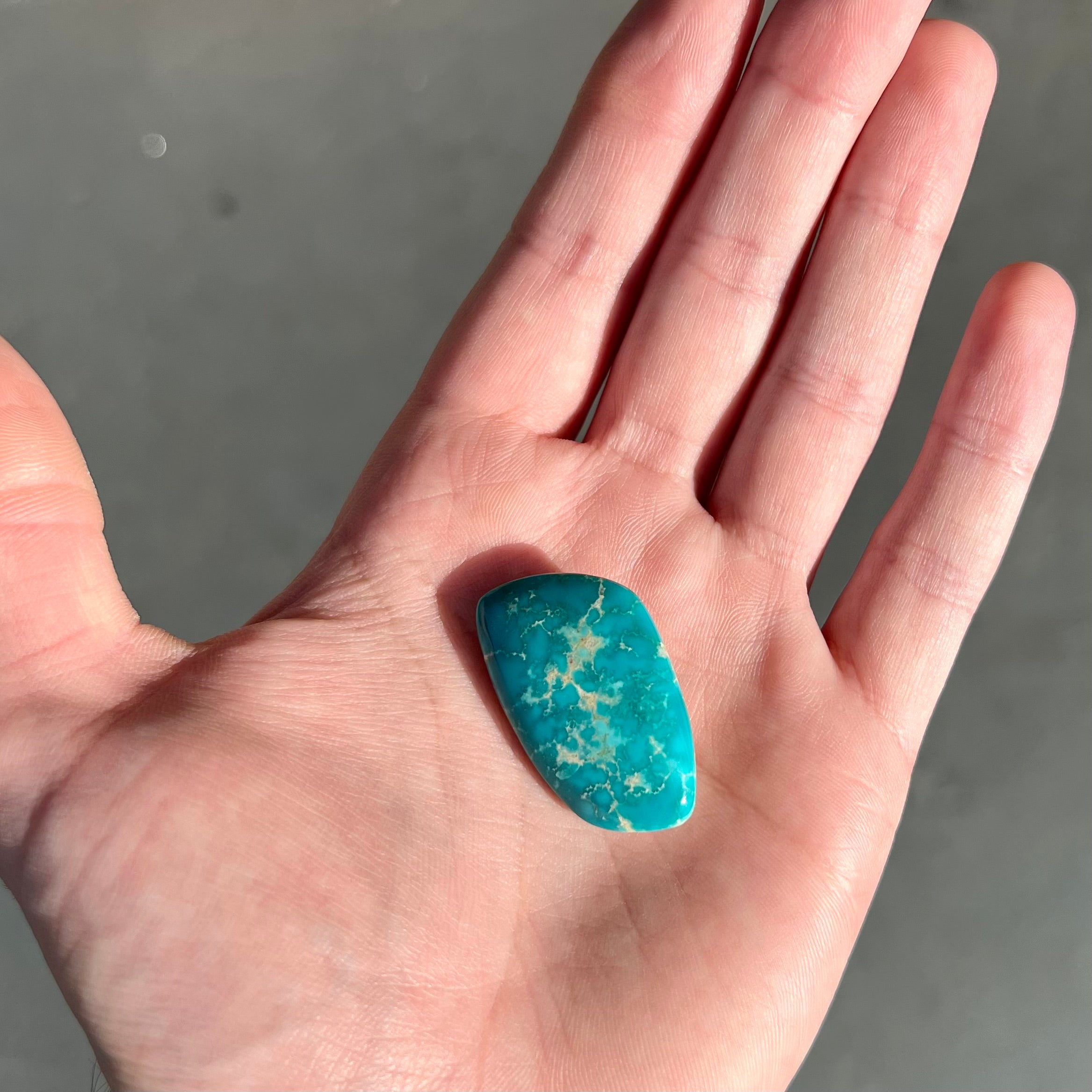 High Grade Nevada Blue Turquoise Cabochon 31ct, Hand cut, Freeform gemstone, Quality store turquoise for jewelers and collectors, USA mined