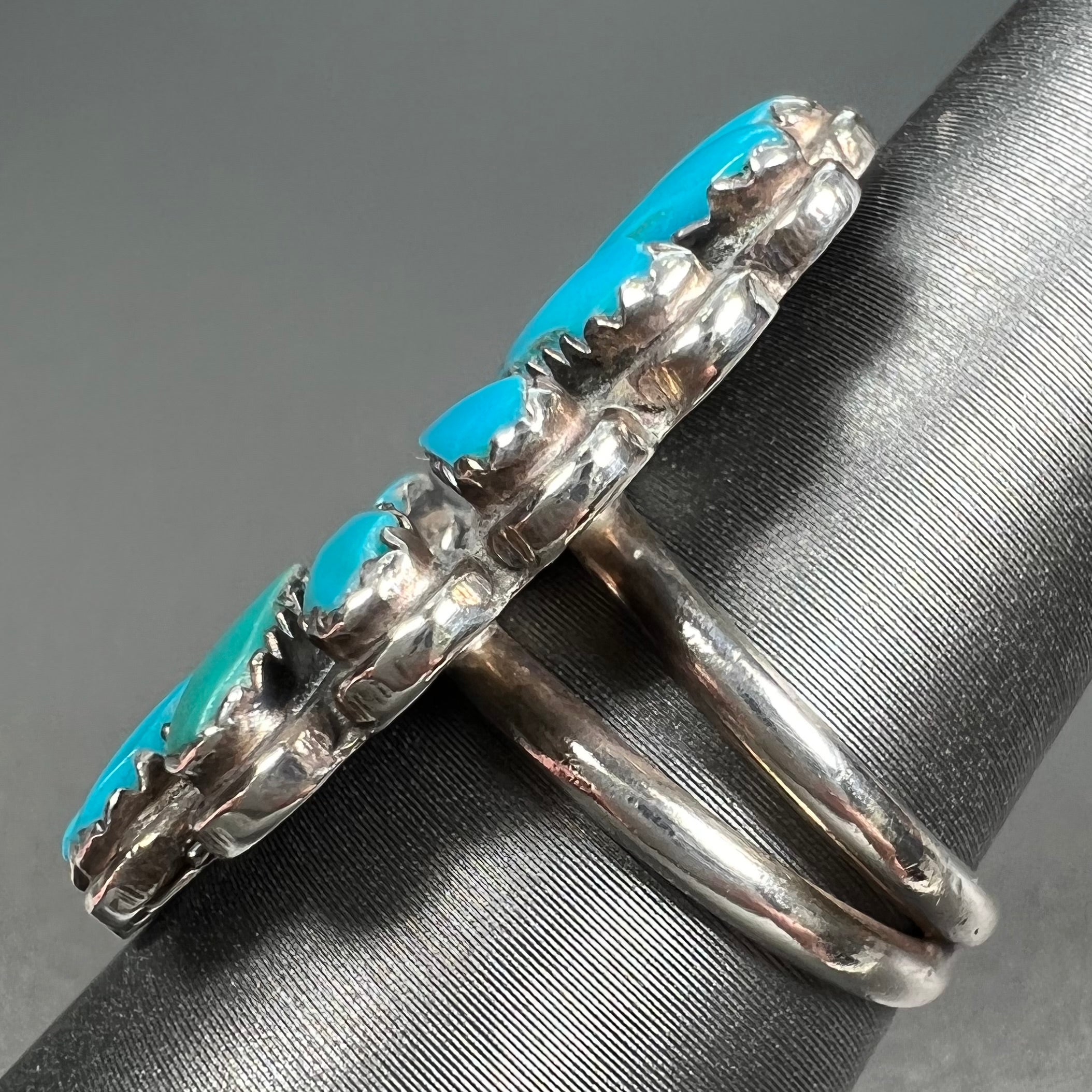 Deals Sterling Silver Petit Point Campitos Turquoise Navajo Ring