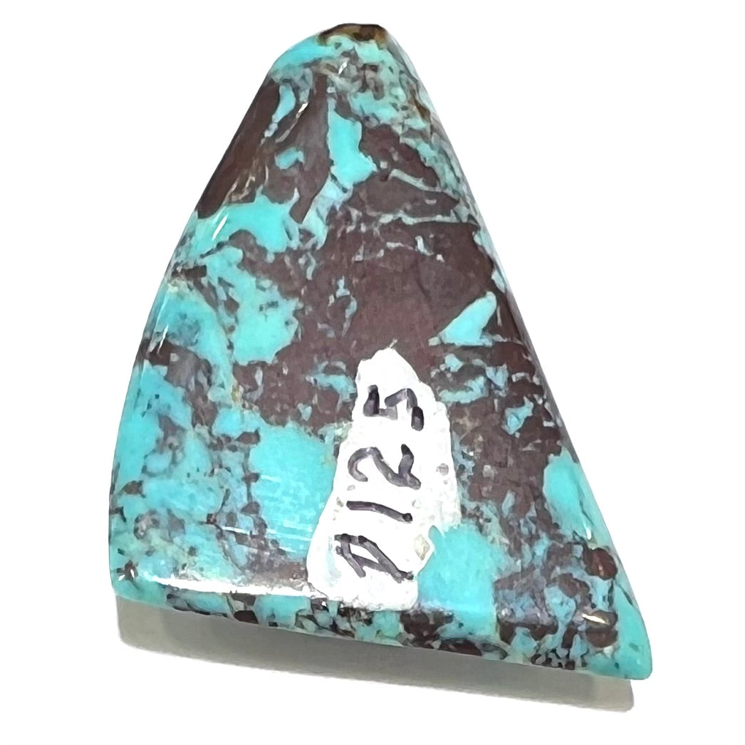 Kingman Turquoise Birdseye Cabochon Green and Blue with outlets Reddish Brown Matrix 30 carat 29x23x6mm {33d}