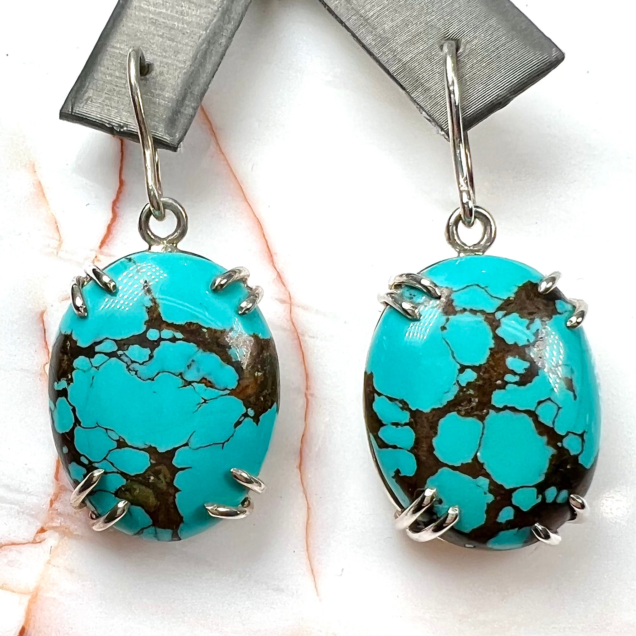 CAMPO FRIO on sale Genuine North American Turquoise Dangle Earrings, Simple Southwest-style Artisan Handmade Jewelry